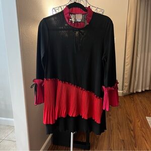 Zadie B’s Black/Red/Pink Valentina Top • M